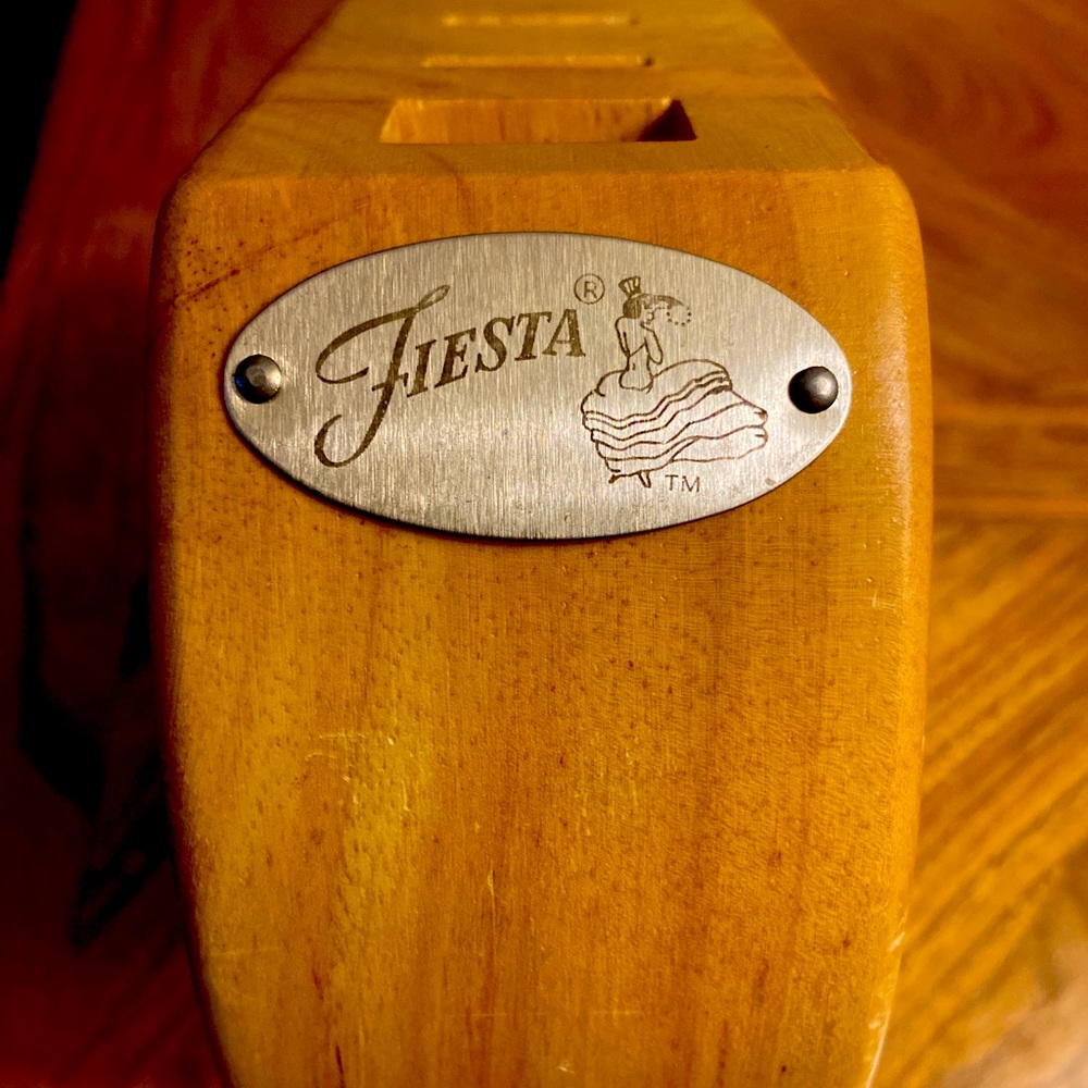 Fiestaware Knife block. Mimics the classic fiesta pattern. 4 slots. Adorable.
